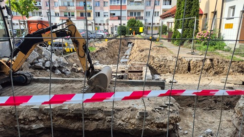 Zdjęcie przedstawiające wymianę instalacji ciepłowniczej w Gryfinie dn250.