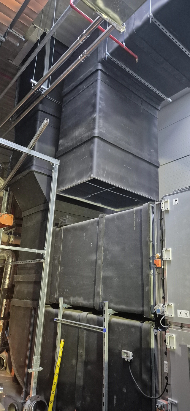 Zdjęcie przedstawiające wykonane ciągi wentylacyjne.