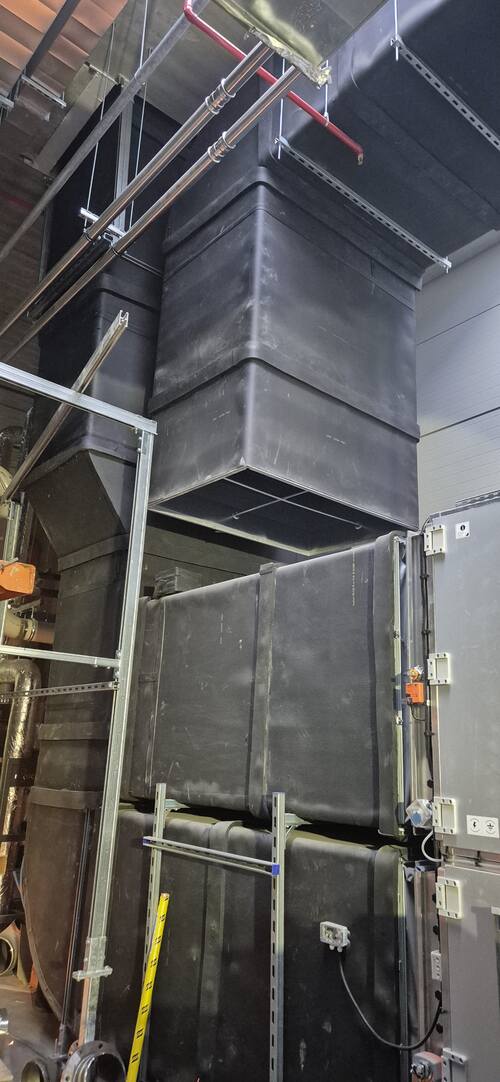 Zdjęcie przedstawiające wykonane ciągi wentylacyjne.